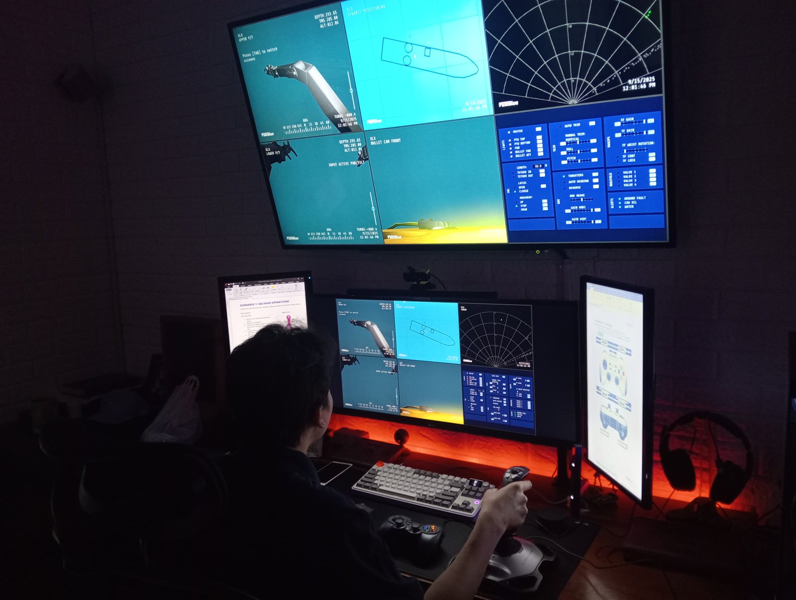 Illustration of the PaleBlue ROV Trainer simulator